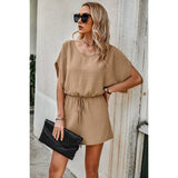 Enchanted V-Neck Belted Romper - MVTFASHION