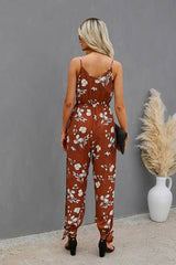 Enchanting Blossom V Neck Jumpsuit - MVTFASHION