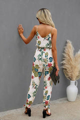 Enchanting Blossom V Neck Jumpsuit - MVTFASHION