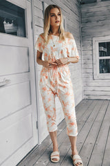 Enchanting Elegance: One-Shoulder Printed Jumpsuit - MVTFASHION