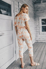 Enchanting Elegance: One-Shoulder Printed Jumpsuit - MVTFASHION