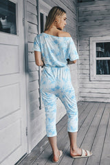 Enchanting Elegance: One-Shoulder Printed Jumpsuit - MVTFASHION