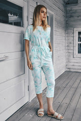 Enchanting Elegance: One-Shoulder Printed Jumpsuit - MVTFASHION