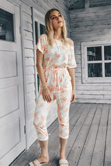 Enchanting Elegance: One-Shoulder Printed Jumpsuit - MVTFASHION