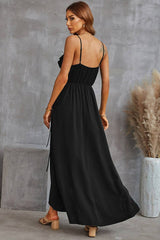 Feminine V-Neck Maxi Dress - MVTFASHION