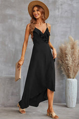 Feminine V-Neck Maxi Dress - MVTFASHION