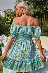 Floral Bliss Off Shoulder Dress - MVTFASHION