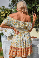 Floral Bliss Off Shoulder Dress - MVTFASHION