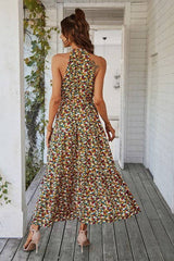 Floral Dream Halter Dress - MVTFASHION