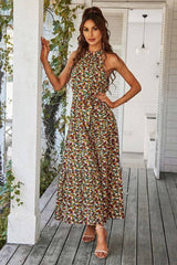 Floral Dream Halter Dress - MVTFASHION