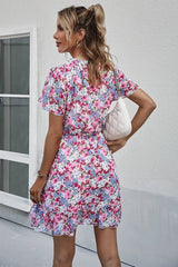 Floral Dream V Neck Dress - MVTFASHION