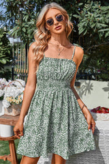 Floral Empire Tie-Strap Dress - MVTFASHION