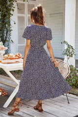 Floral Maxi Wrap Dress - MVTFASHION