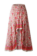 Floral Printed Ruffle Maxi Skirts - MVTFASHION
