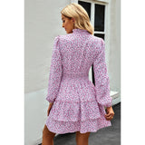 Floral Ruffle Layered Dress - MVTFASHION