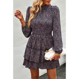 Floral Ruffle Layered Dress - MVTFASHION