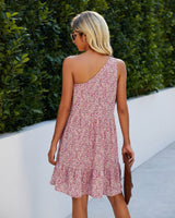 Floral Ruffle Off-Shoulder Dress - MVTFASHION