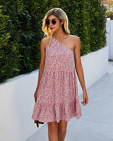 Floral Ruffle Off-Shoulder Dress - MVTFASHION