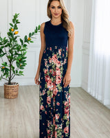 Floral Lace Maxi Dress - MVTFASHION