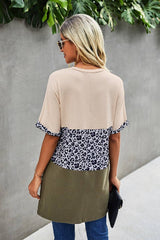 Leopard Print Casual Tee - MVTFASHION