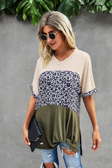 Leopard Print Casual Tee - MVTFASHION