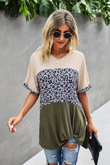 Leopard Print Casual Tee - MVTFASHION