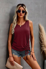 Lightweight Summer Drawstring Top - MVTFASHION