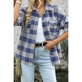 Plaid Comfort Button-Up Shirt - MVTFASHION