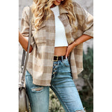 Plaid Comfort Button-Up Shirt - MVTFASHION