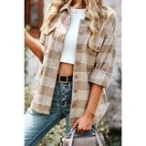 Plaid Comfort Button-Up Shirt - MVTFASHION