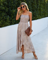 Polka Dot Ruffled Maxi Dress - MVTFASHION