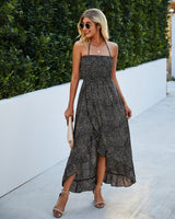 Polka Dot Ruffled Maxi Dress - MVTFASHION