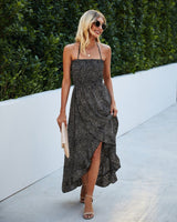 Polka Dot Ruffled Maxi Dress - MVTFASHION