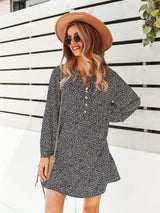 Polka Dot V Neck Dress: Chic and Comfortable - MVTFASHION