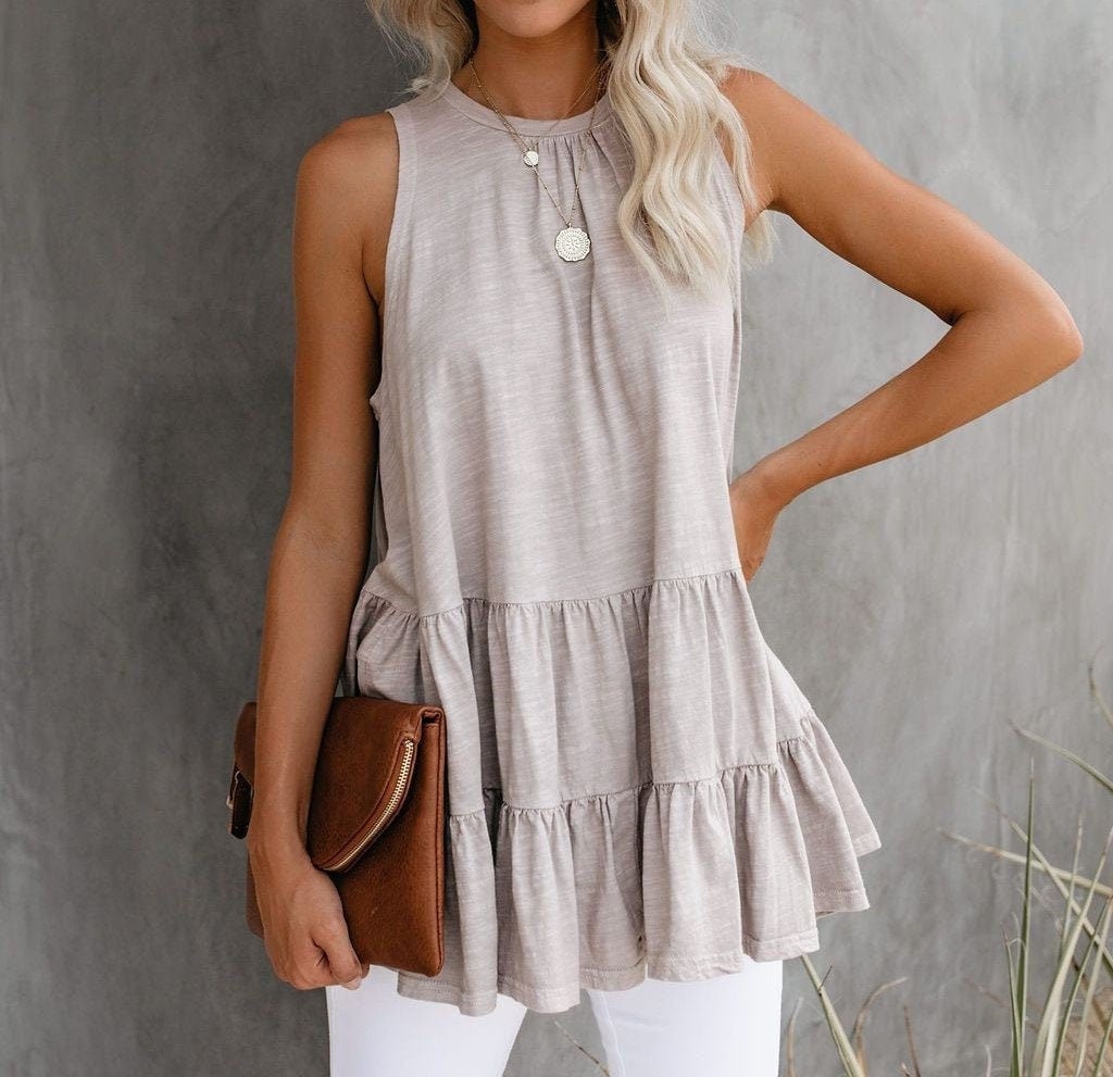 Romantic Ruffle Tank - MVTFASHION.COM