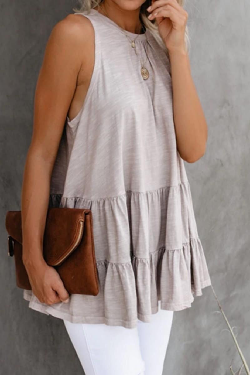 Romantic Ruffle Tank - MVTFASHION.COM
