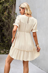 Ruffled Breeze Short Dress - MVTFASHION