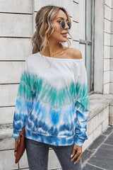 Trendy Tie Dye Long Sleeve Top - MVTFASHION