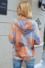 Trendy Tie Dye Zip Hoodie - MVTFASHION.COM