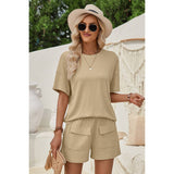 Two Pieces Pocket Trim Solid Loose Fit Sets - MVTFASHION.COM