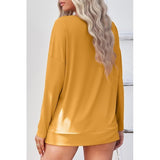 V Neck Long Sleeve Solid Knit Pullover - MVTFASHION