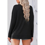 V Neck Long Sleeve Solid Knit Pullover - MVTFASHION