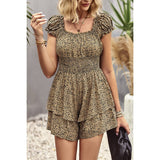 Whimsical Wildcat Flutter Sleeve Romper - MVTFASHION.COM