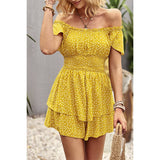 Whimsical Wildcat Flutter Sleeve Romper - MVTFASHION.COM