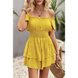 Whimsical Wildcat Flutter Sleeve Romper - MVTFASHION.COM