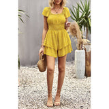 Whimsical Wildcat Flutter Sleeve Romper - MVTFASHION.COM