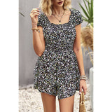 Whimsical Wildcat Flutter Sleeve Romper - MVTFASHION.COM