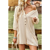 Whispering Breeze Linen Romper - MVTFASHION.COM